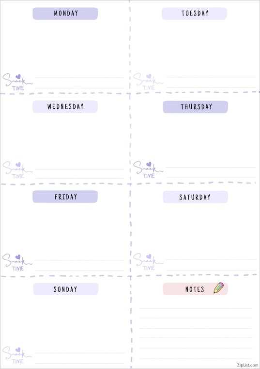 printable meal planner weekly