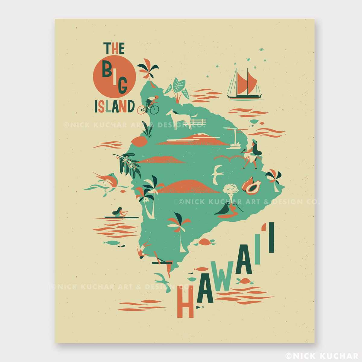 printable map of big island