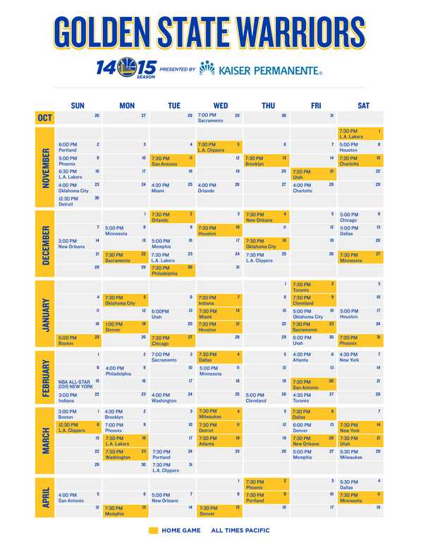 warriors schedule printable warriors schedule printable