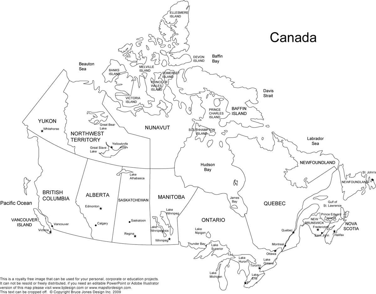 canada printable map canada printable map