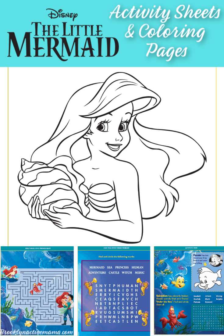 little mermaid printable coloring pages