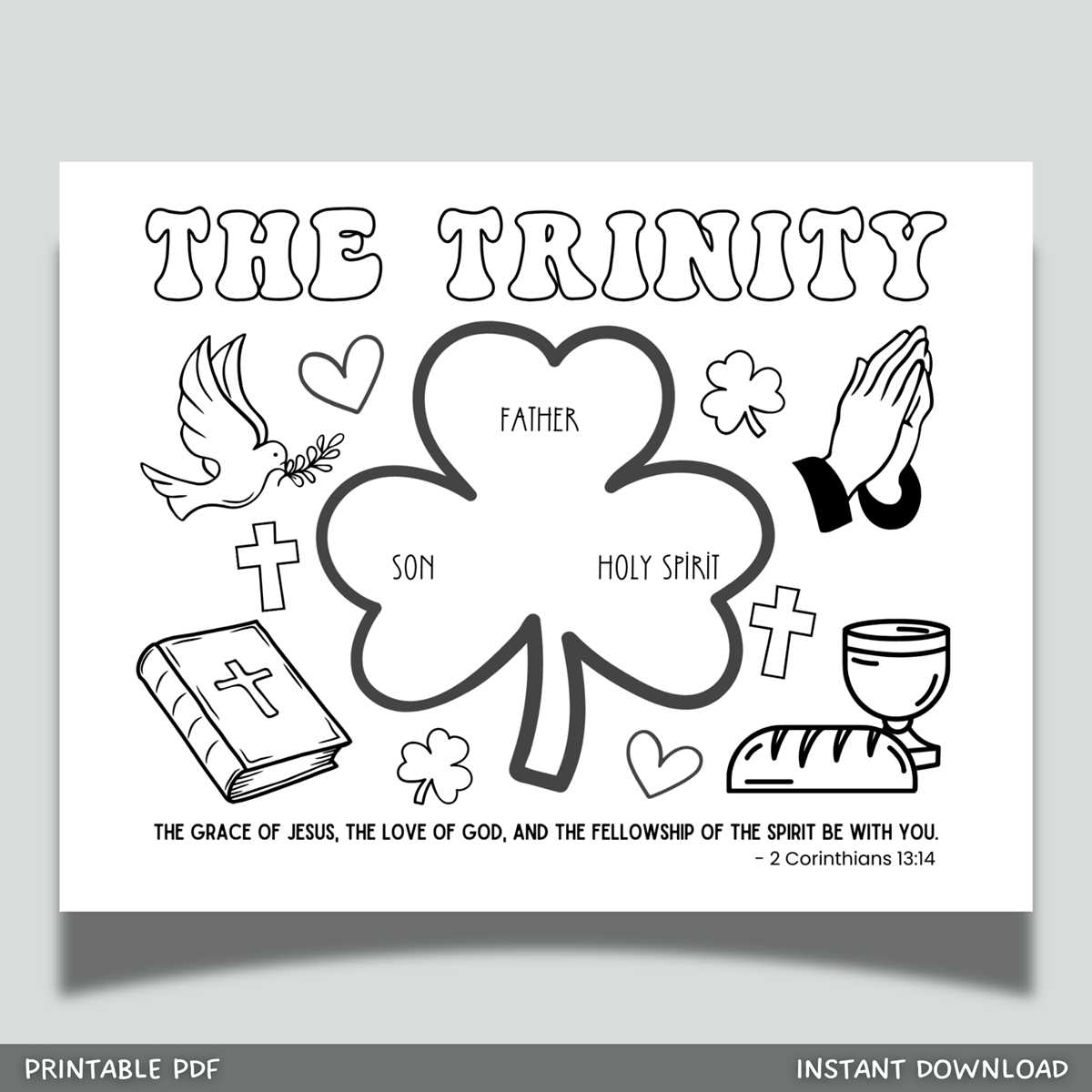 christian color pages printable