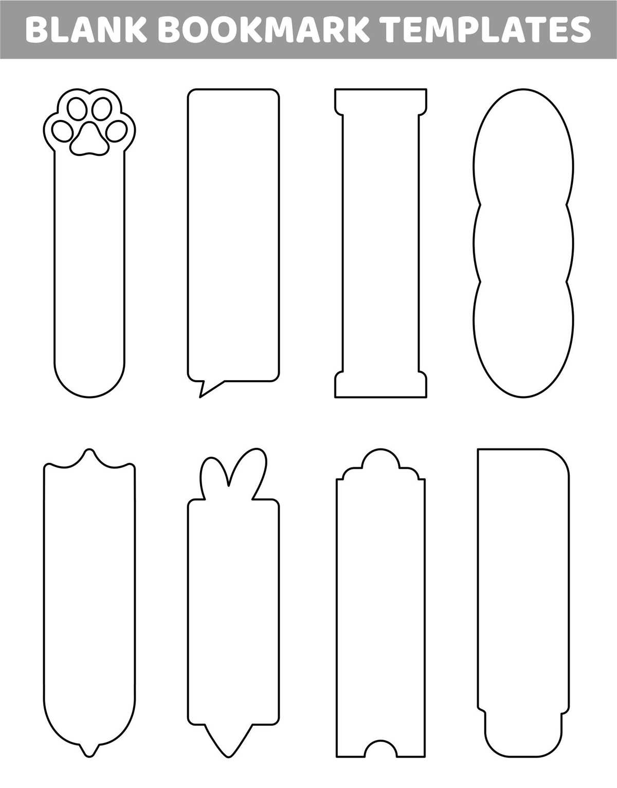 blank printable bookmarks blank printable bookmarks
