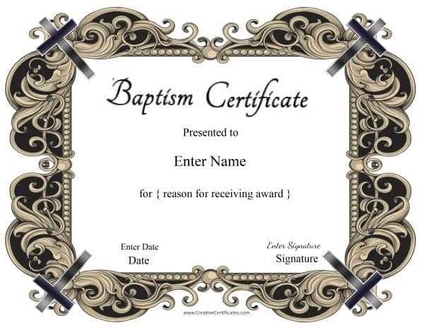 free printable baptismal certificates