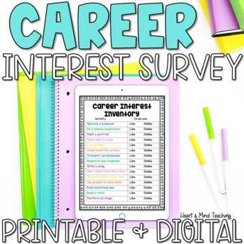 job interest survey printable job interest survey printable