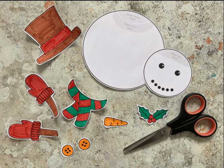 snowman parts printable