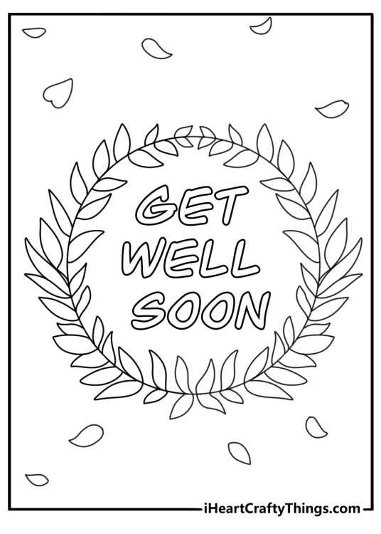 get well coloring pages printable