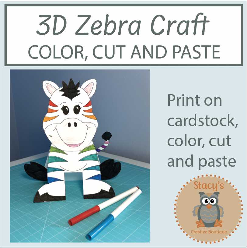 printable zebra craft template printable zebra craft template