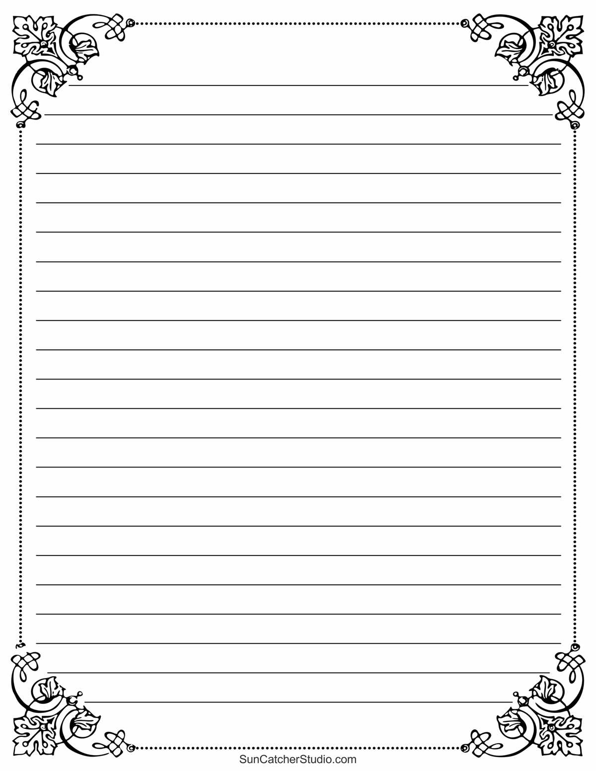 stationery template printable
