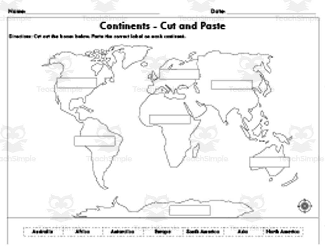 cut out 7 continents printable cut out 7 continents printable