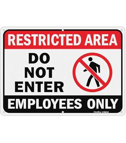 restricted area signage printable