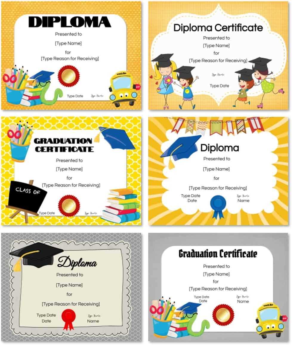 printable editable preschool graduation certificate template free