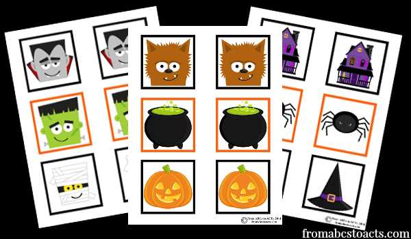halloween matching game printable