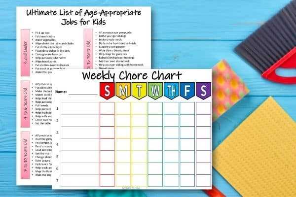 weekly chore list printable weekly chore list printable