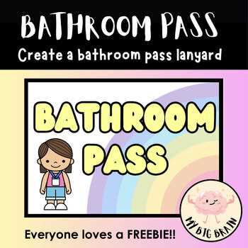 bathroom pass printable bathroom pass printable
