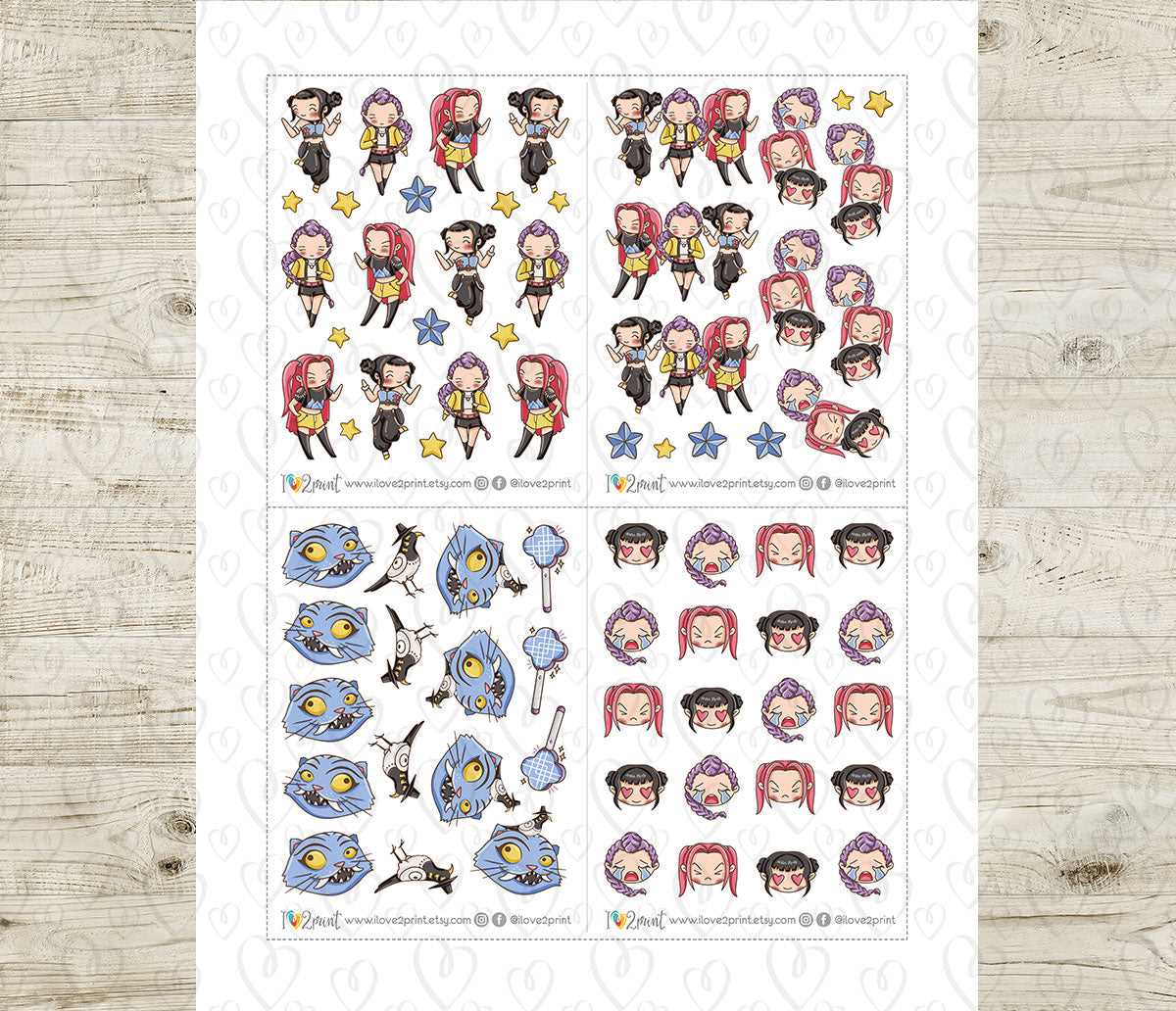 k pop demon hunters printable