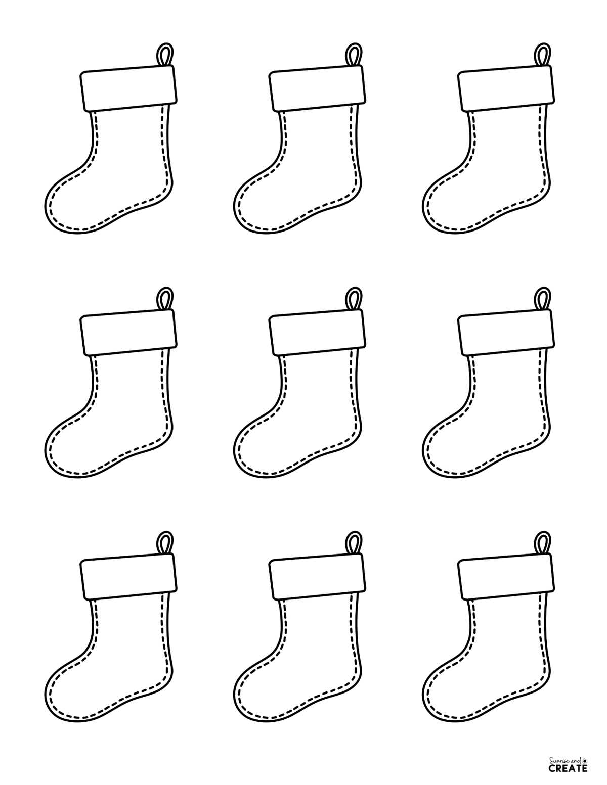 stocking template printable stocking template printable
