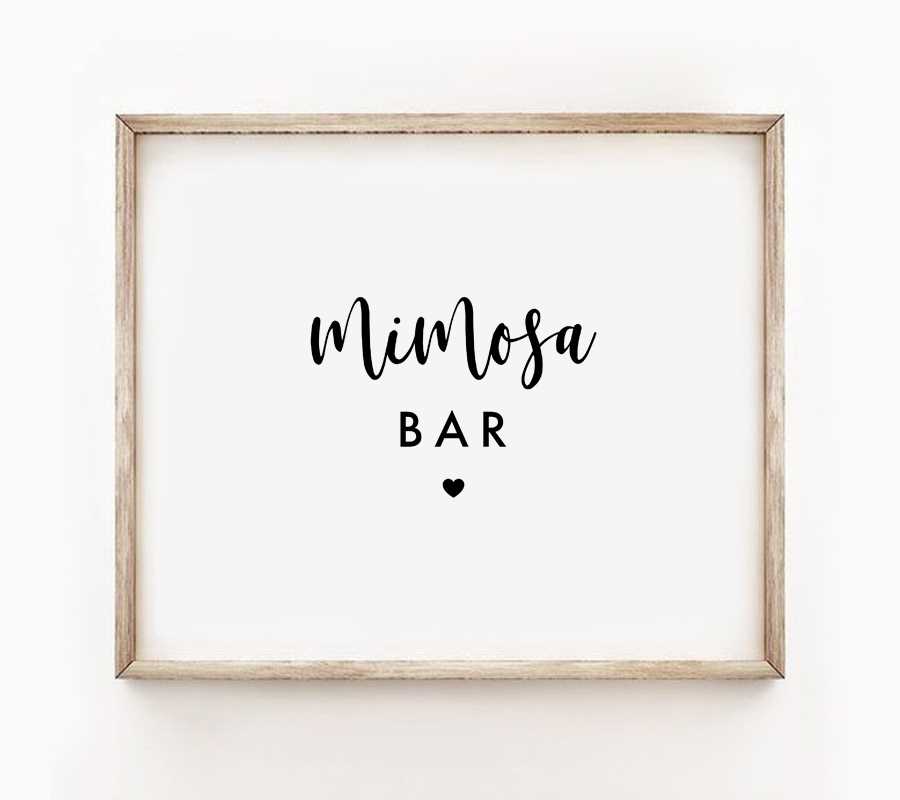 printable mimosa bar sign