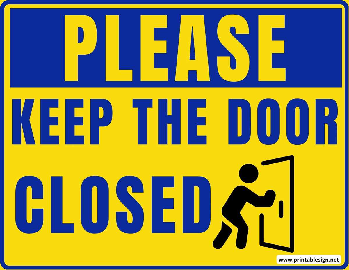 keep door closed sign printable keep door closed sign printable