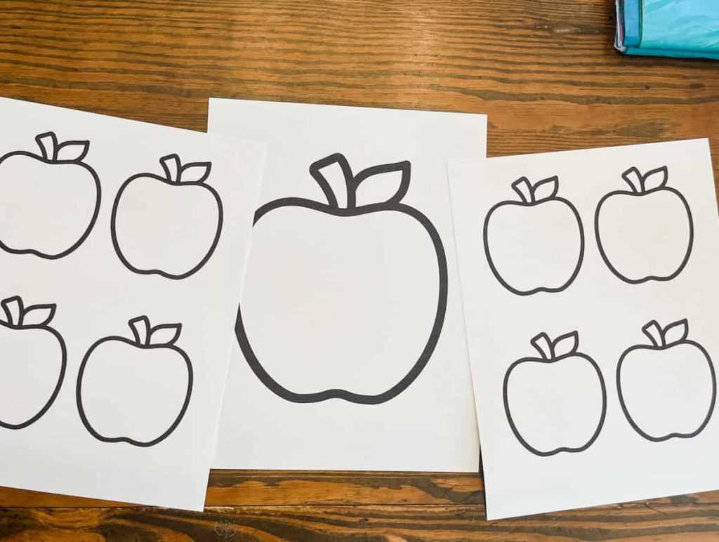 printable cut out apple template