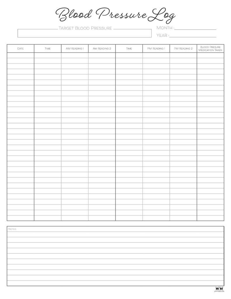 free printable simple blood pressure log free printable simple blood pressure log