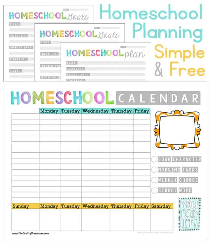 homeschool schedule printable