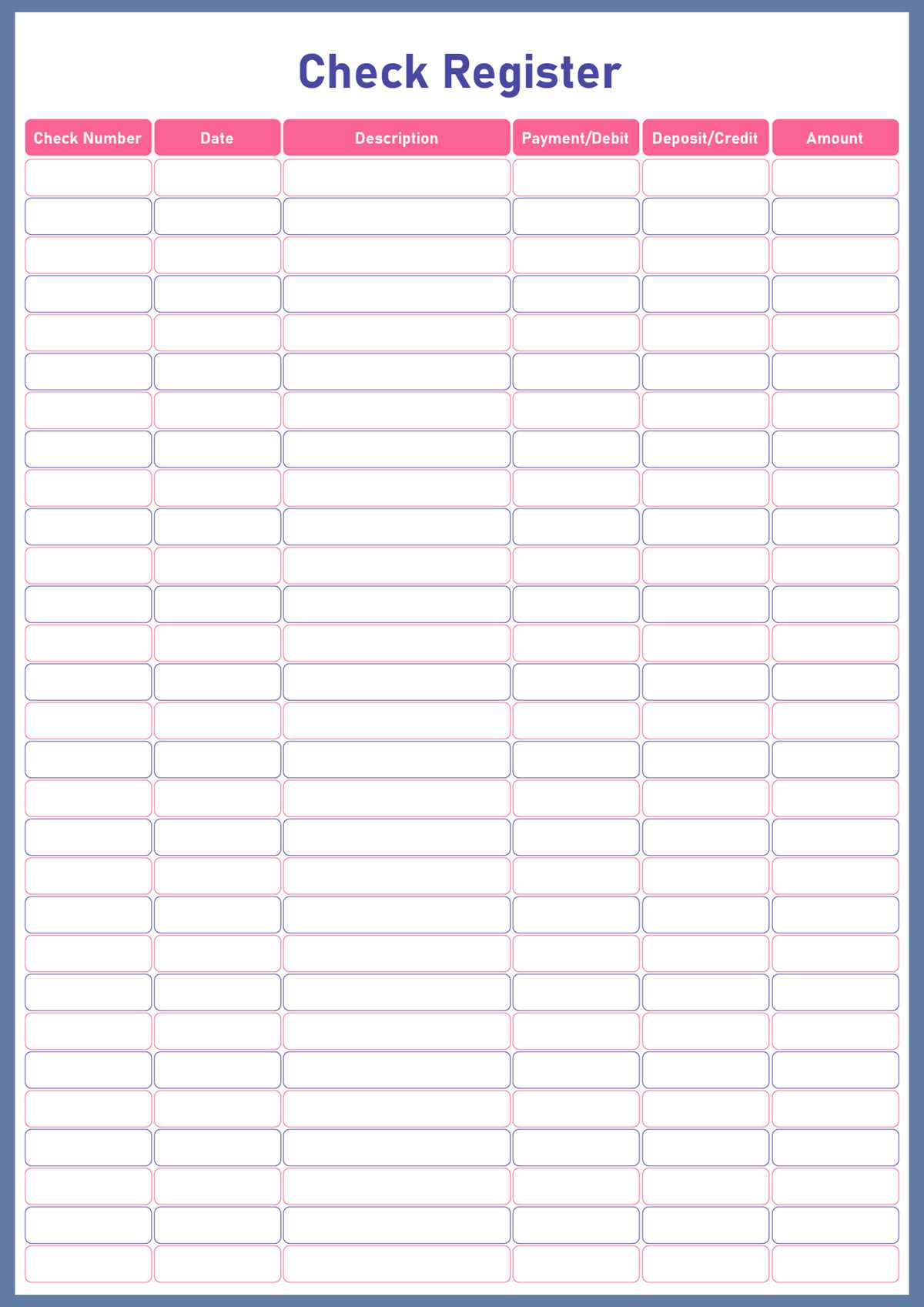 printable check registers printable check registers