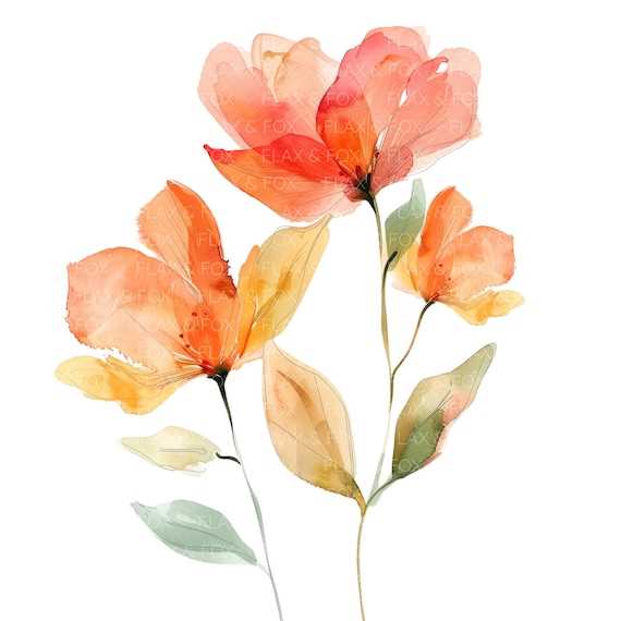 watercolor flowers printable