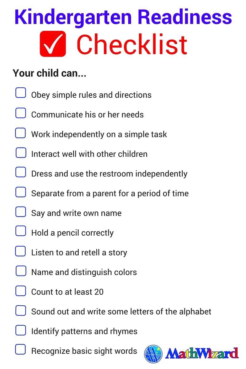 kindergarten readiness printables