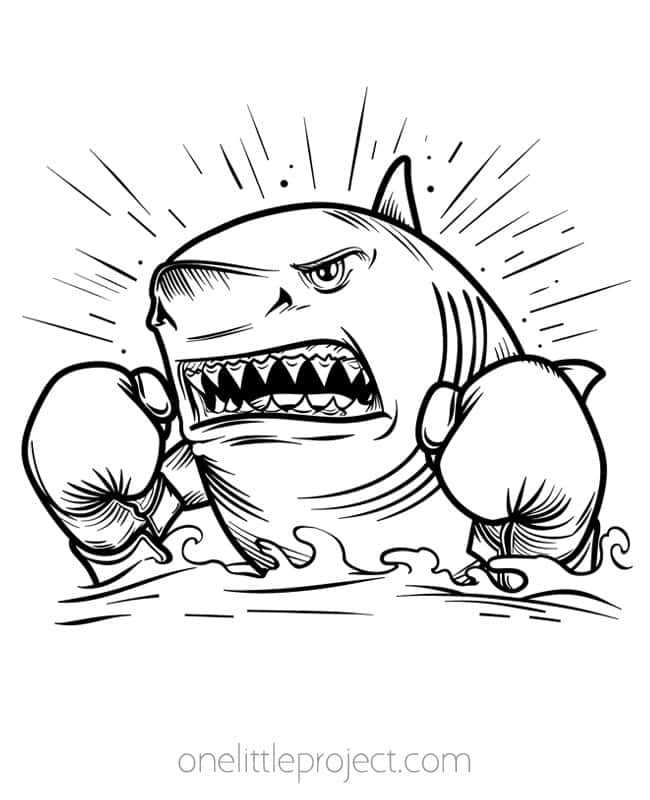 free shark coloring pages printable