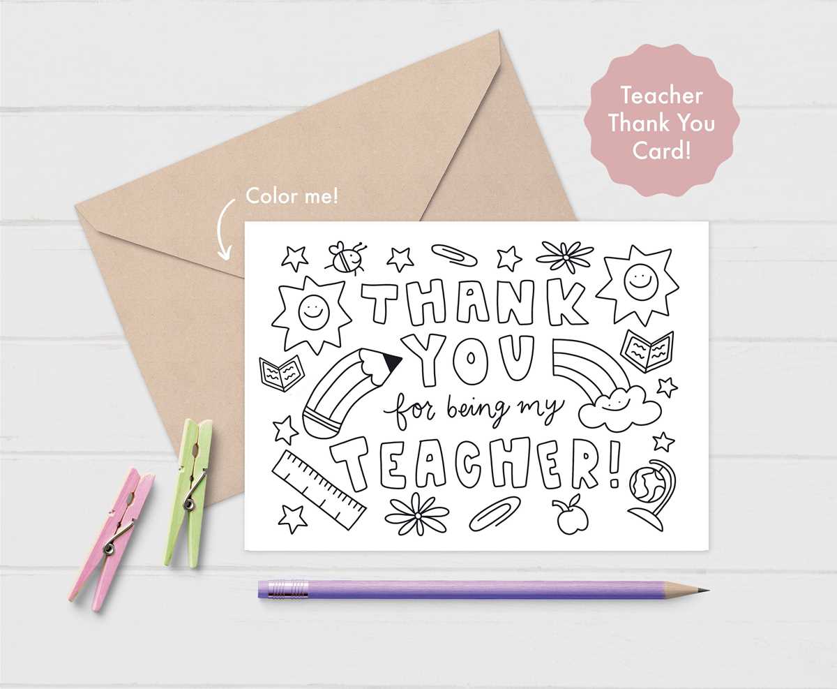 thank you printable cards for teachers