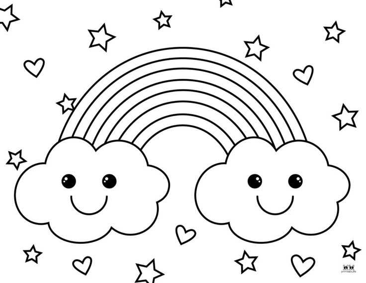rainbow coloring pages printable rainbow coloring pages printable