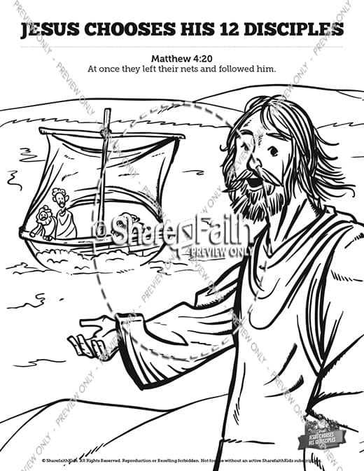 12 disciples coloring page free printable 12 disciples coloring page free printable