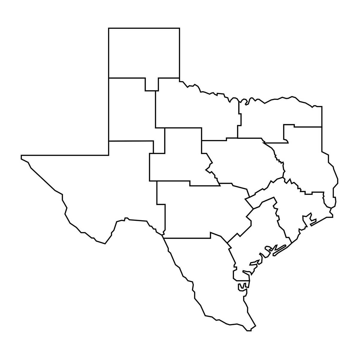 printable texas map with cities