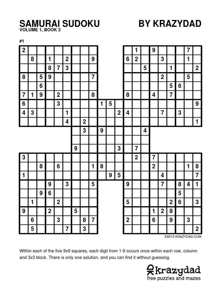 krazydad sudoku printable