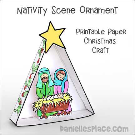 free printable 3d nativity scene