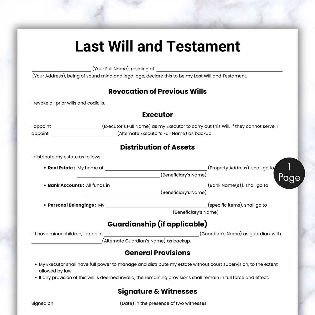 printable wills forms