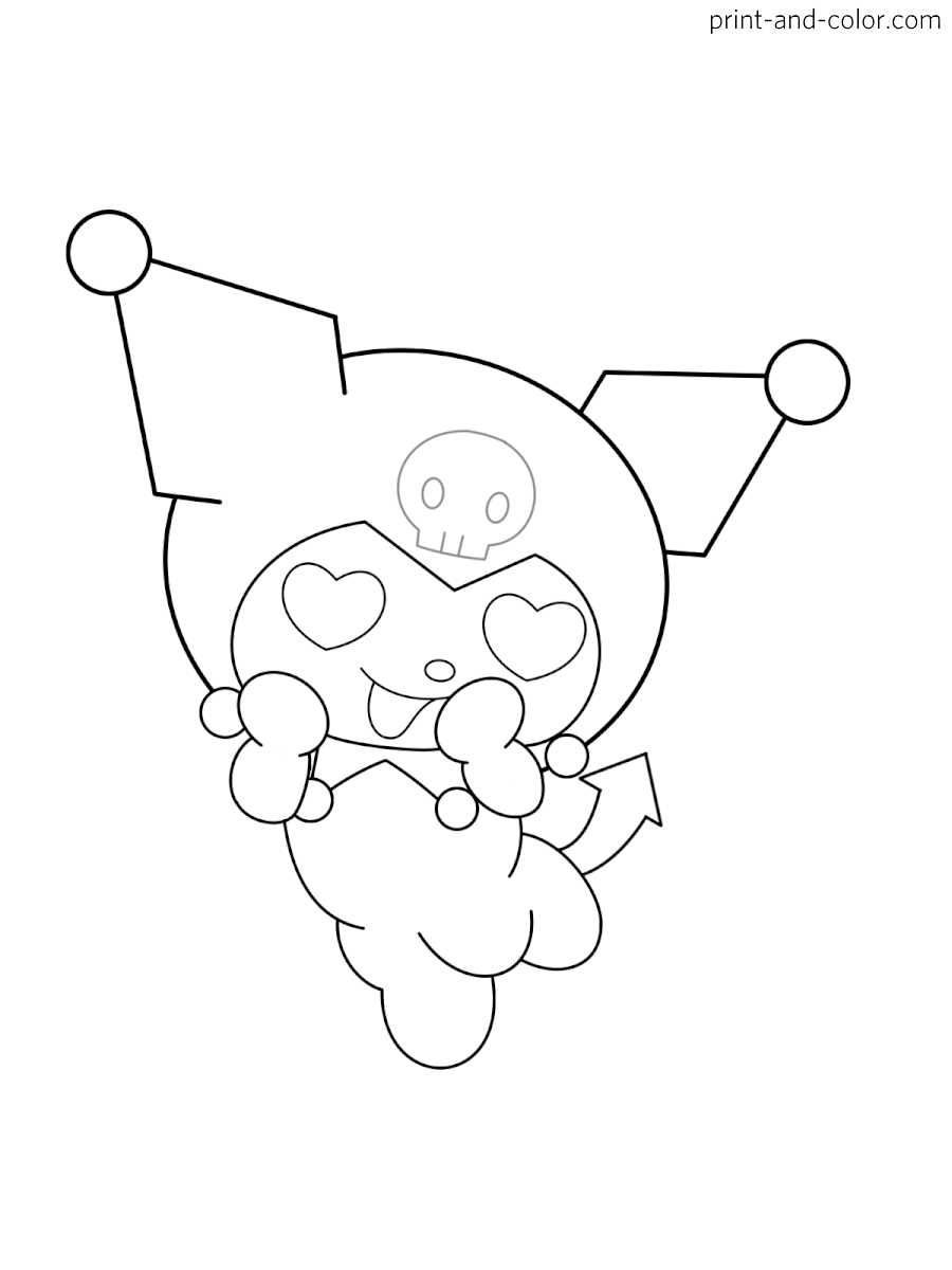 kuromi printable coloring pages kuromi printable coloring pages