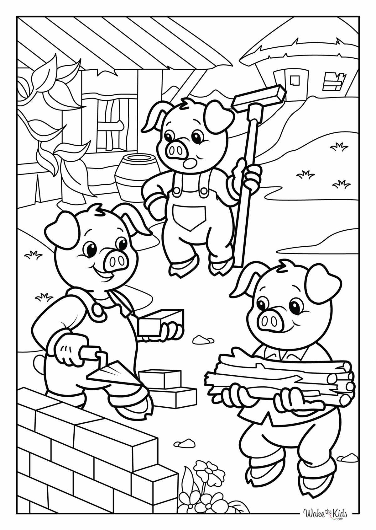 3 little pigs printable