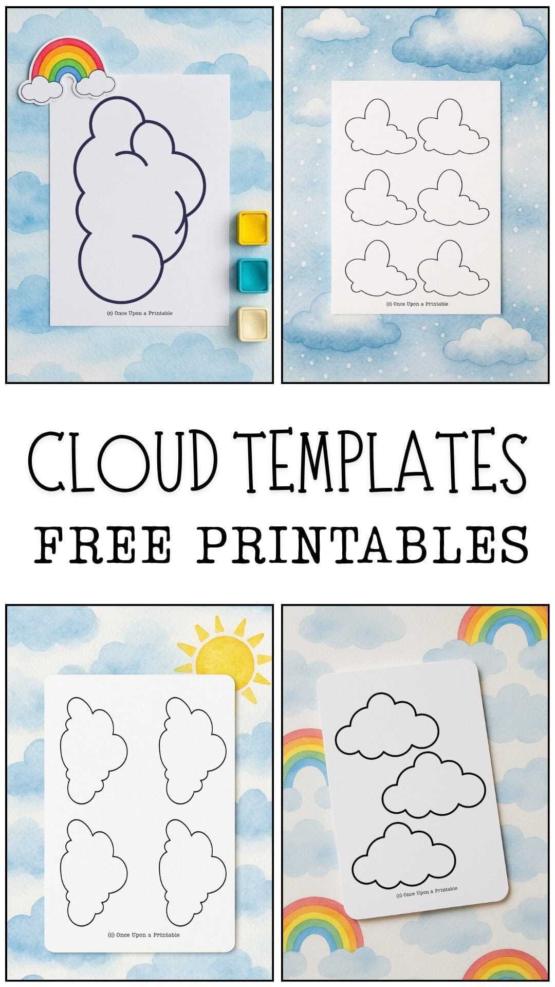 free printable cloud template free printable cloud template