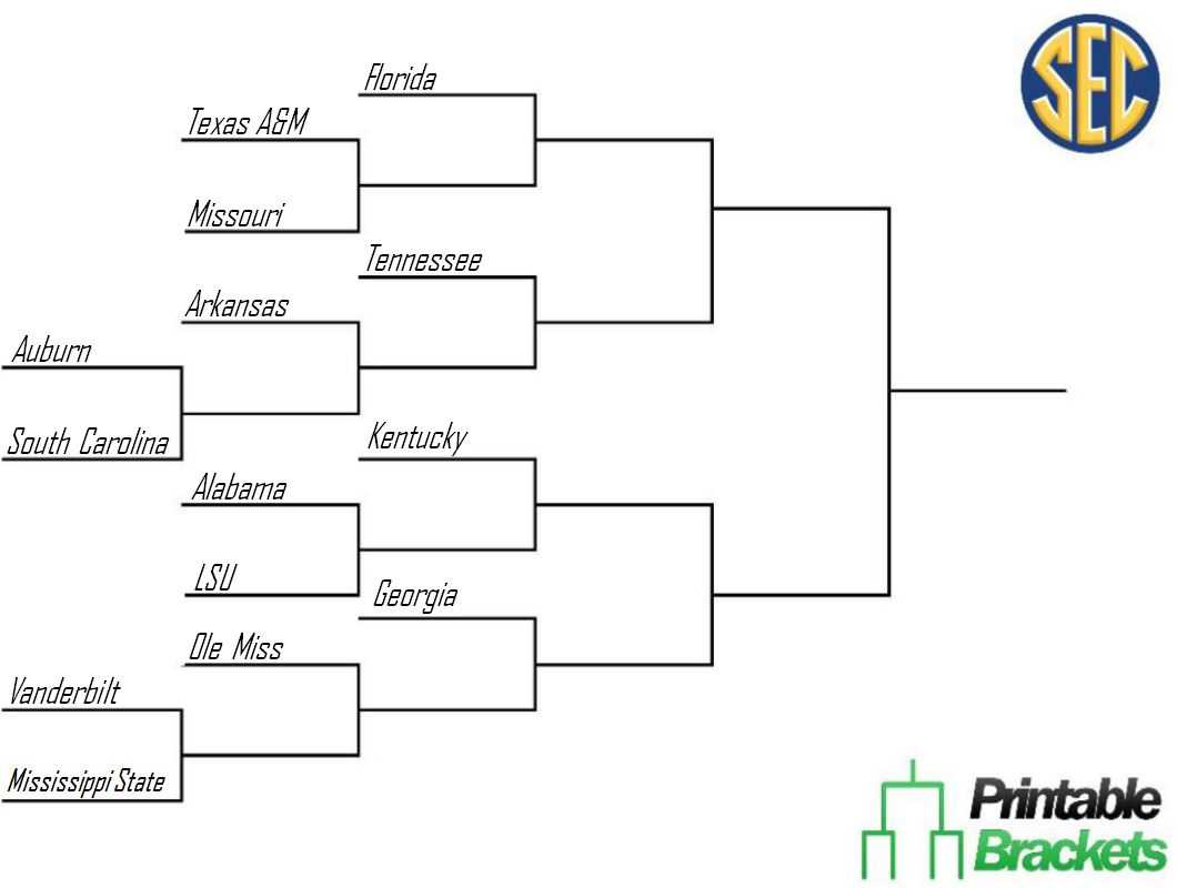 sec printable tournament bracket sec printable tournament bracket