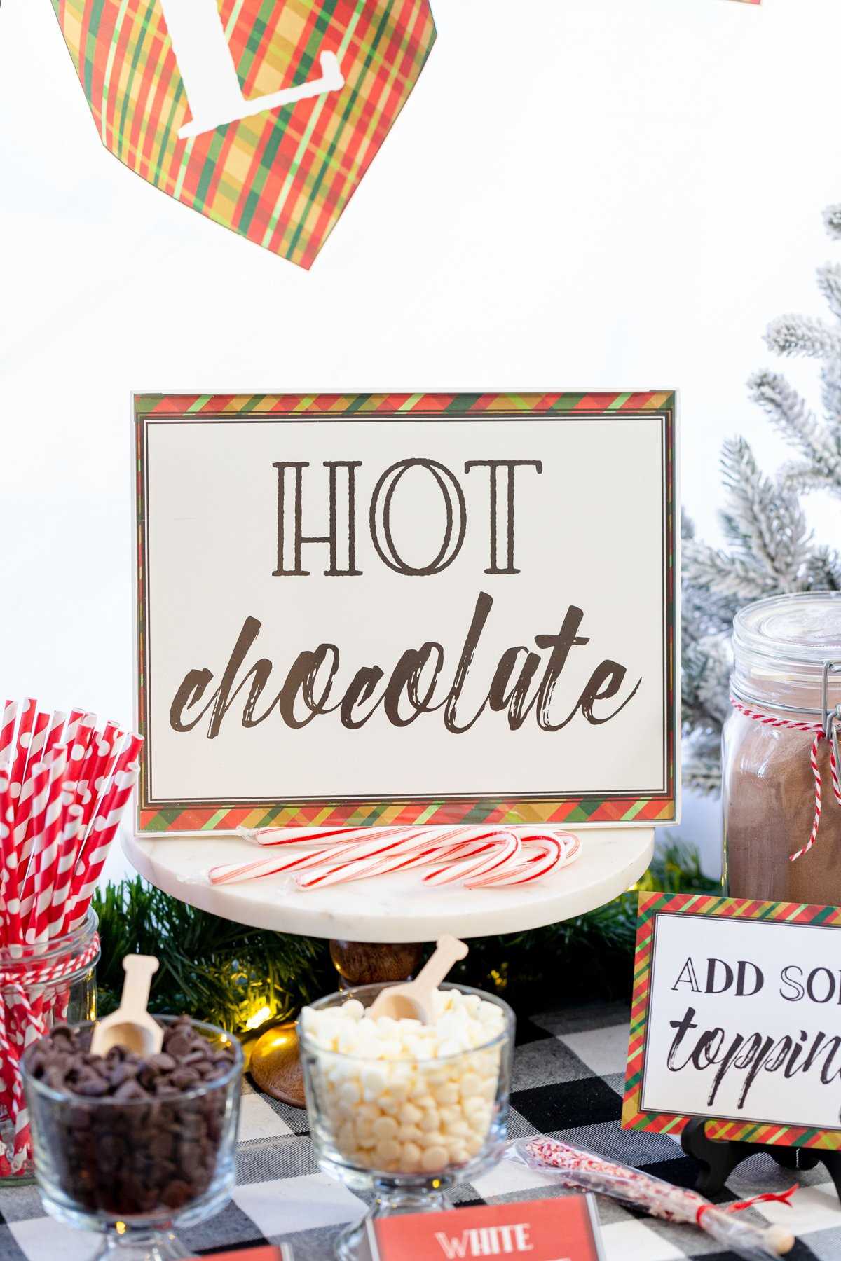 hot chocolate bar printables