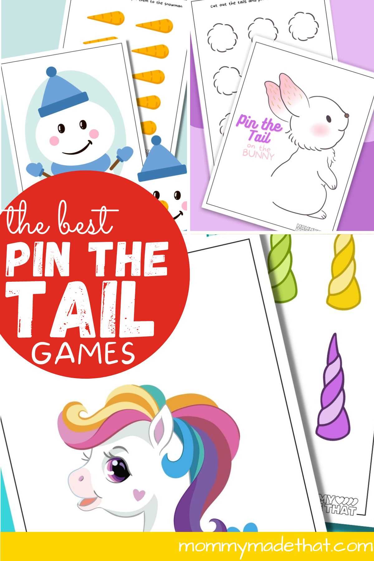 printable pin the tail on the donkey game