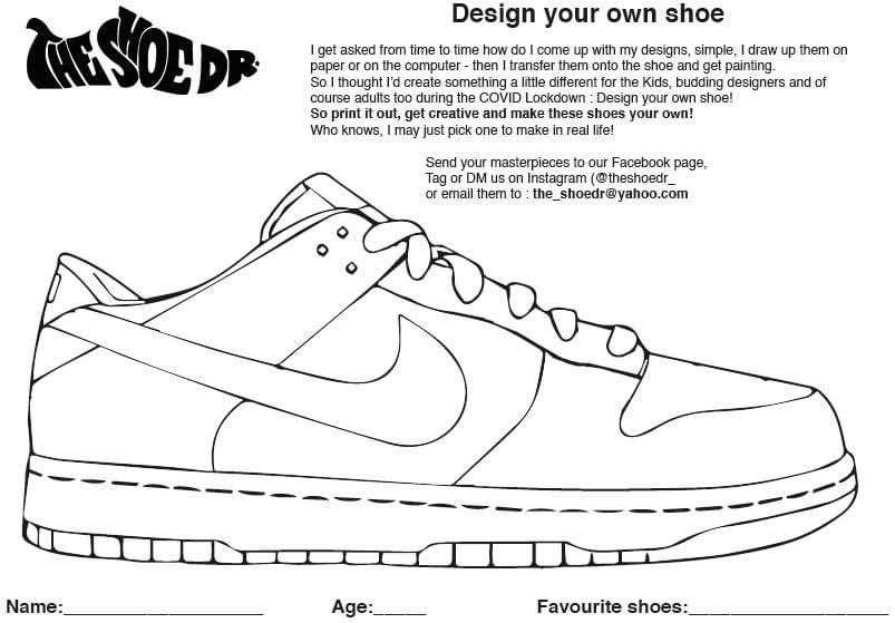 printable shoes template