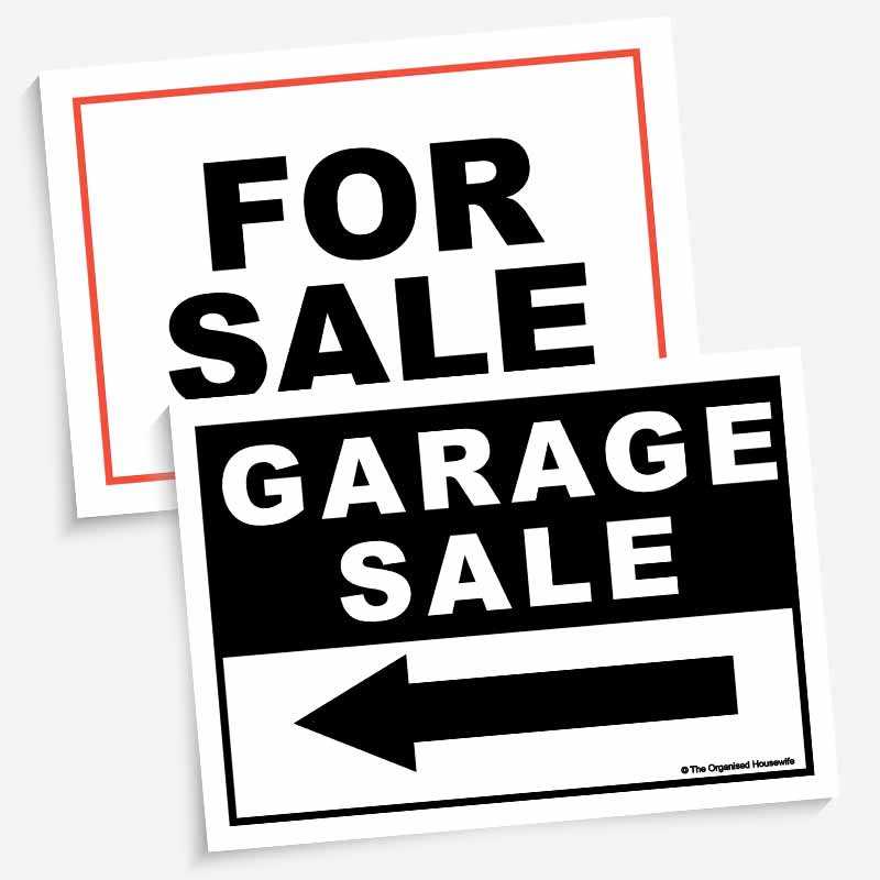garage sale sign printable