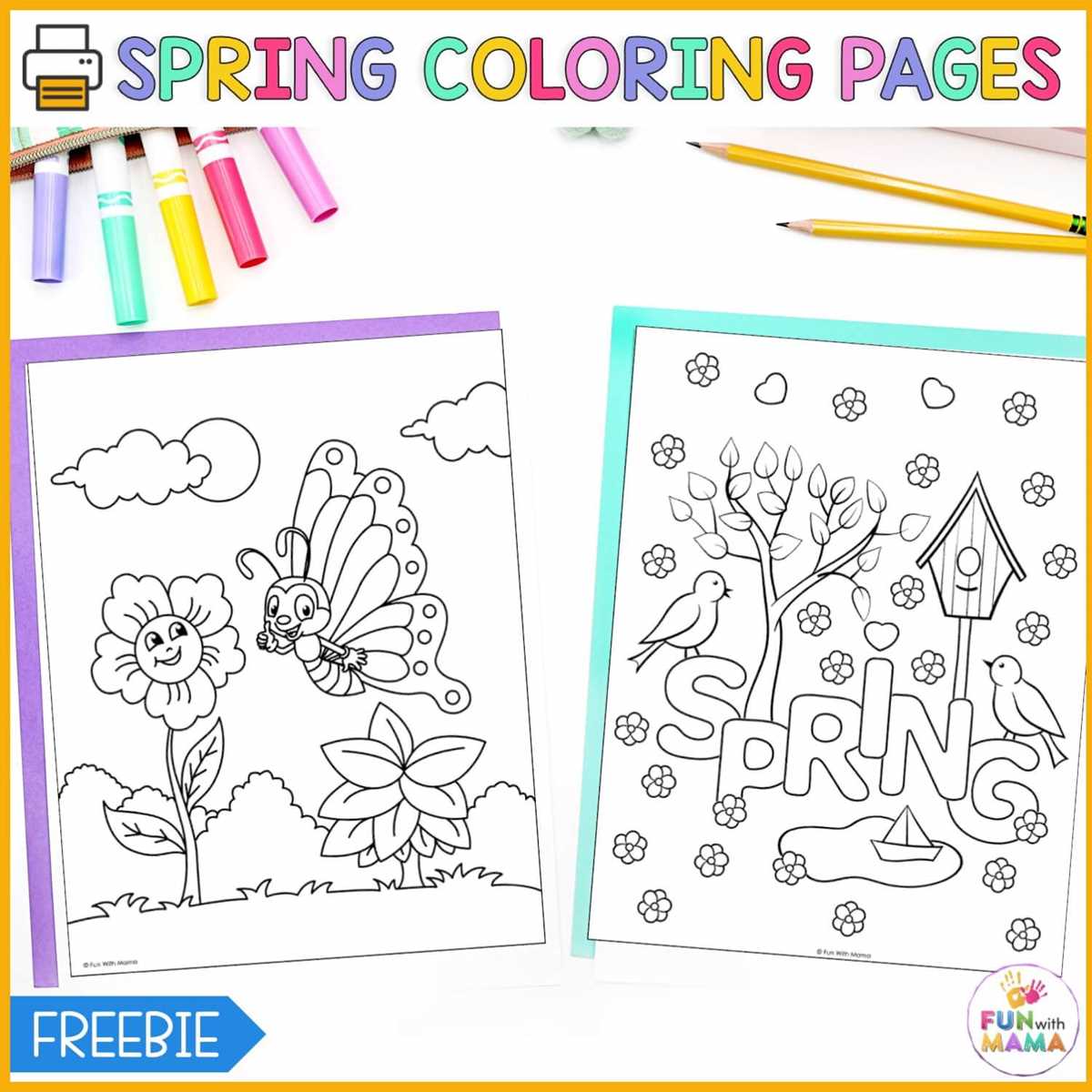 spring color pages printable spring color pages printable