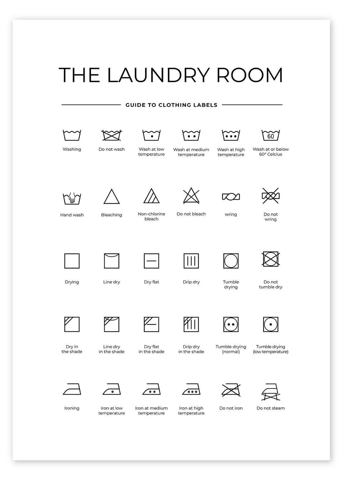 laundry room printable signs