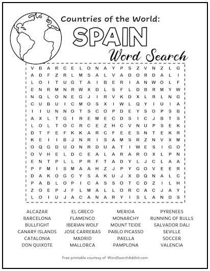 printable spanish word searches printable spanish word searches