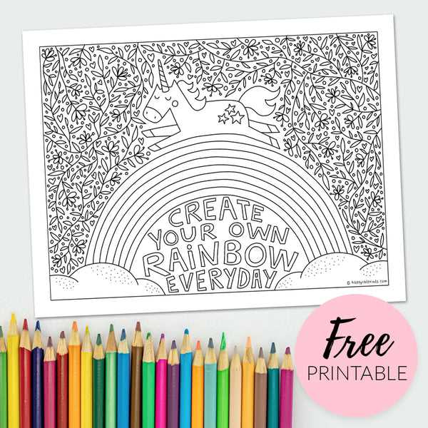 printable colouring pages of rainbows printable colouring pages of rainbows