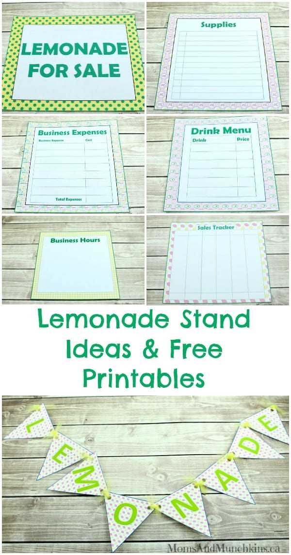 lemonade stand free printables lemonade stand free printables